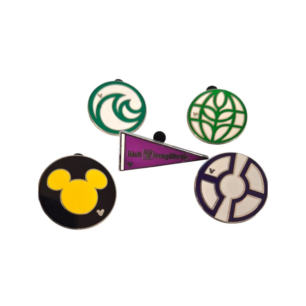 Disney Trading Pin Set of 5 Epcot Waves Purple Pendant Hidden Mickey WDW